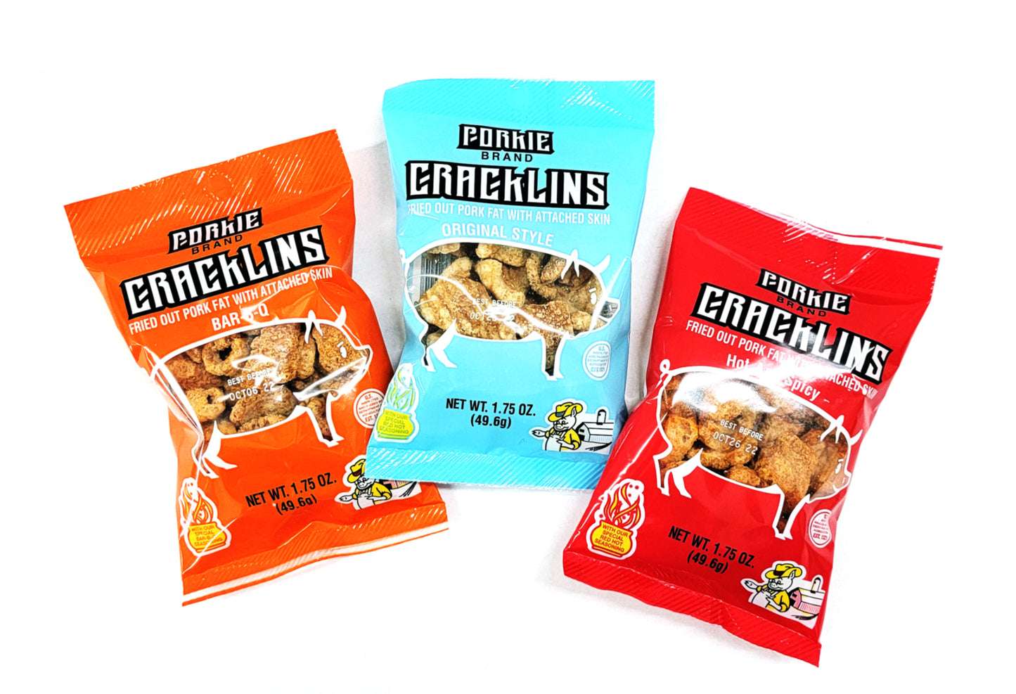 Porkie's Original Pork Cracklins - 1.75oz (Pick Up)