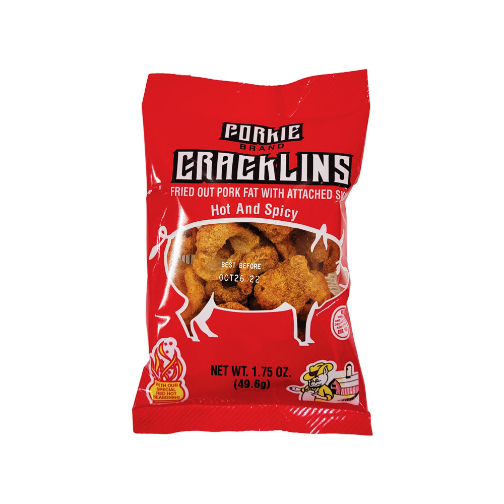 Porkie's Hot Seasoning Pork Cracklins - 1.75oz (Pick Up)