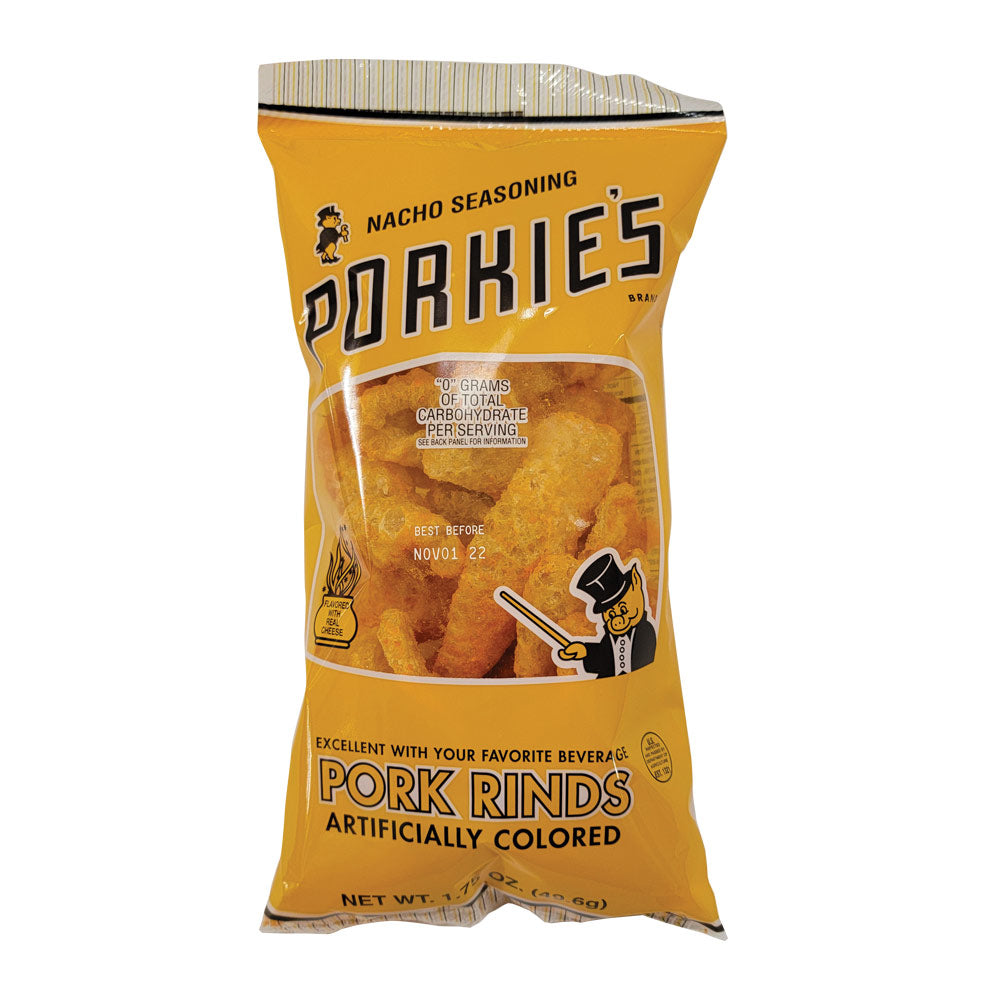 Porkie's Nacho Seasoning Pork Rinds - 1.75oz (Pick Up)