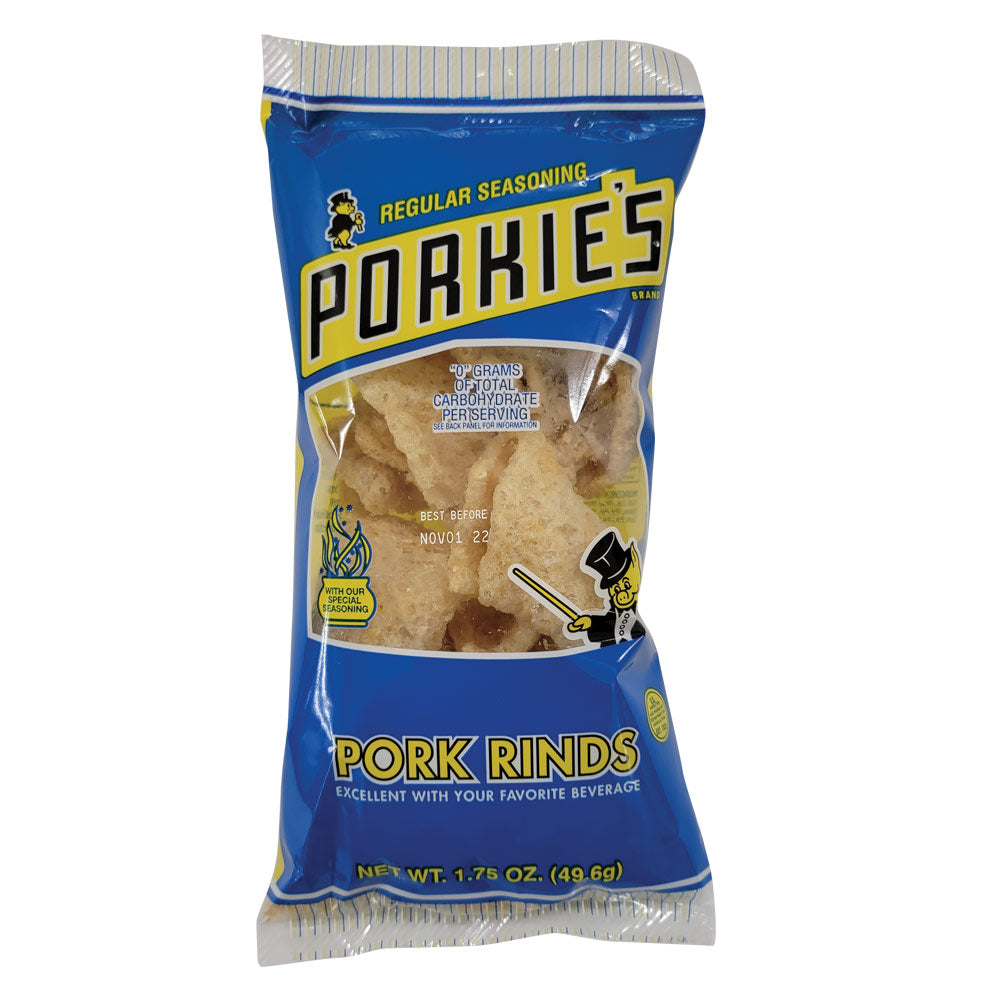Porkie's Regular Seasoning Pork Rinds - 1.75oz (Pick Up)