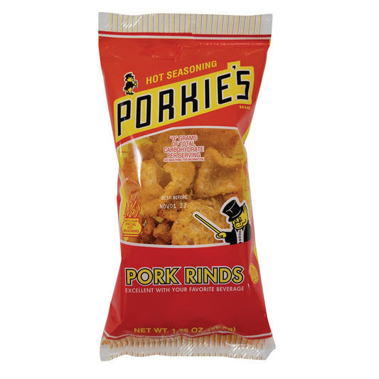 Porkie's Hot Seasoning Pork Rinds - 1.75oz (Pick Up)